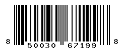 UPC barcode number 850030671998