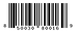 UPC barcode number 850030800169