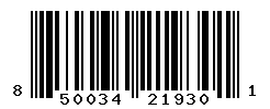 UPC barcode number 850034219301