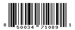 UPC barcode 850034710891