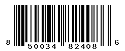 UPC barcode number 850034824086