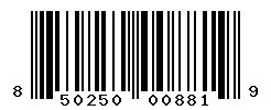 UPC barcode number 850250008819