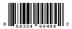 UPC barcode 850334004942