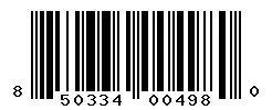 UPC barcode 850334004980