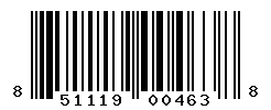 UPC barcode number 851119004638