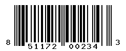 UPC barcode number 851172002343