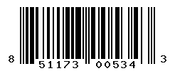 UPC barcode number 851173005343