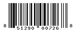 UPC barcode number 851290007268