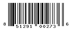 UPC barcode number 851291002736