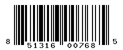 UPC barcode 851316007685