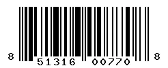 UPC barcode 851316007708