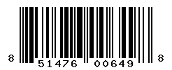 UPC barcode number 851476006498