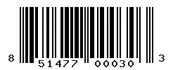 UPC barcode 851477000303