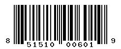UPC barcode number 851510006019