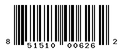 upc 851510006262 barcode image