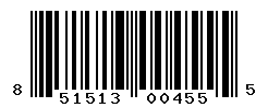 UPC barcode number 851513004555