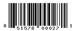UPC barcode number 851578000271