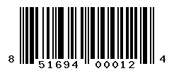 UPC barcode number 851694000124
