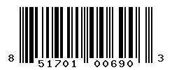 UPC barcode number 851701006903