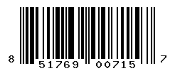 UPC barcode number 851769007157