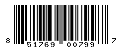 UPC barcode number 851769007997
