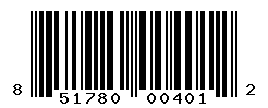 UPC barcode number 851780004012