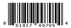 UPC barcode number 851817007054