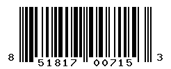 UPC barcode number 851817007153