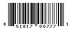 UPC barcode number 851817007771