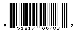 UPC barcode number 851817007832