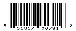 UPC barcode number 851817007917