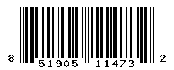 UPC barcode number 851905114732