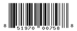UPC barcode number 851970007588