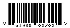 UPC barcode number 851989007005