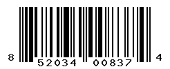 upc 852034008374 barcode image
