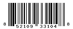 UPC barcode 852109331048