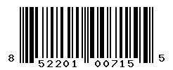 UPC barcode number 852201007155