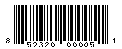 UPC barcode number 852320000051