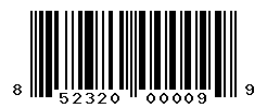 UPC barcode number 852320000099