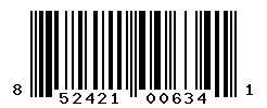 UPC barcode number 852421006341