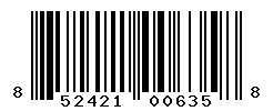 UPC barcode number 852421006358