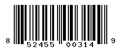 UPC barcode number 852455003149