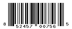 UPC barcode number 852457007565