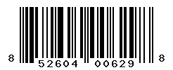 UPC barcode number 852604006298