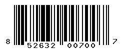 UPC barcode number 852632007007
