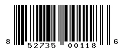 UPC barcode 852735001186