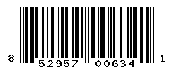 UPC barcode number 852957006341