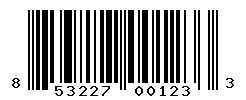 UPC barcode number 853227001233
