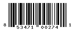 upc 853471002741 barcode image