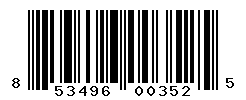 UPC barcode number 853496003525